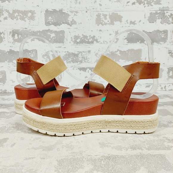 Mia Nedra Platform Espadrille Brown Sandal D72 - Picture 3 of 10